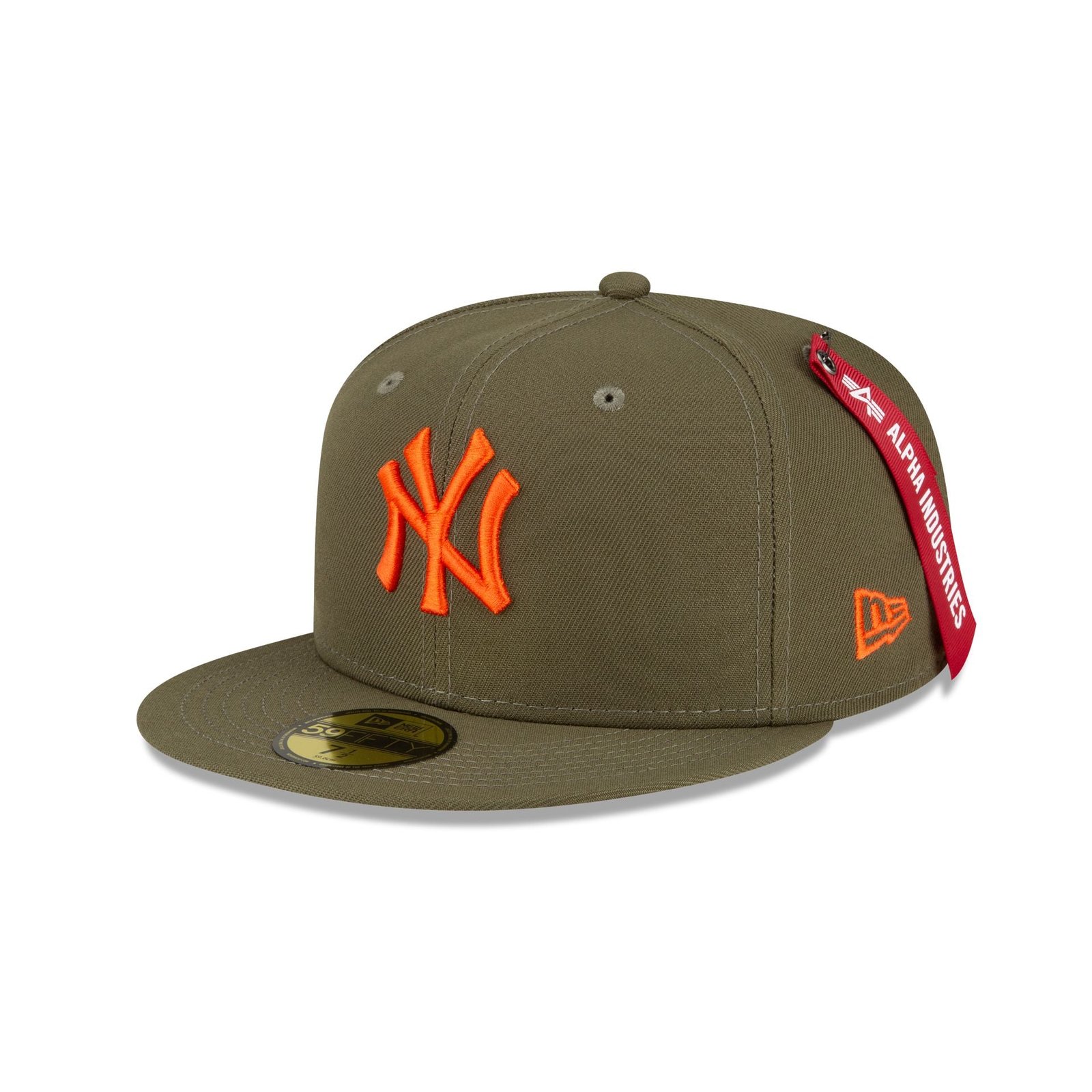 60226249_59FIFTY_ALPHA_NEYYAN_NOV_3QL.jpg Alpha Industries X New York Yankees Green 59FIFTY Fitted Hat - Image 1