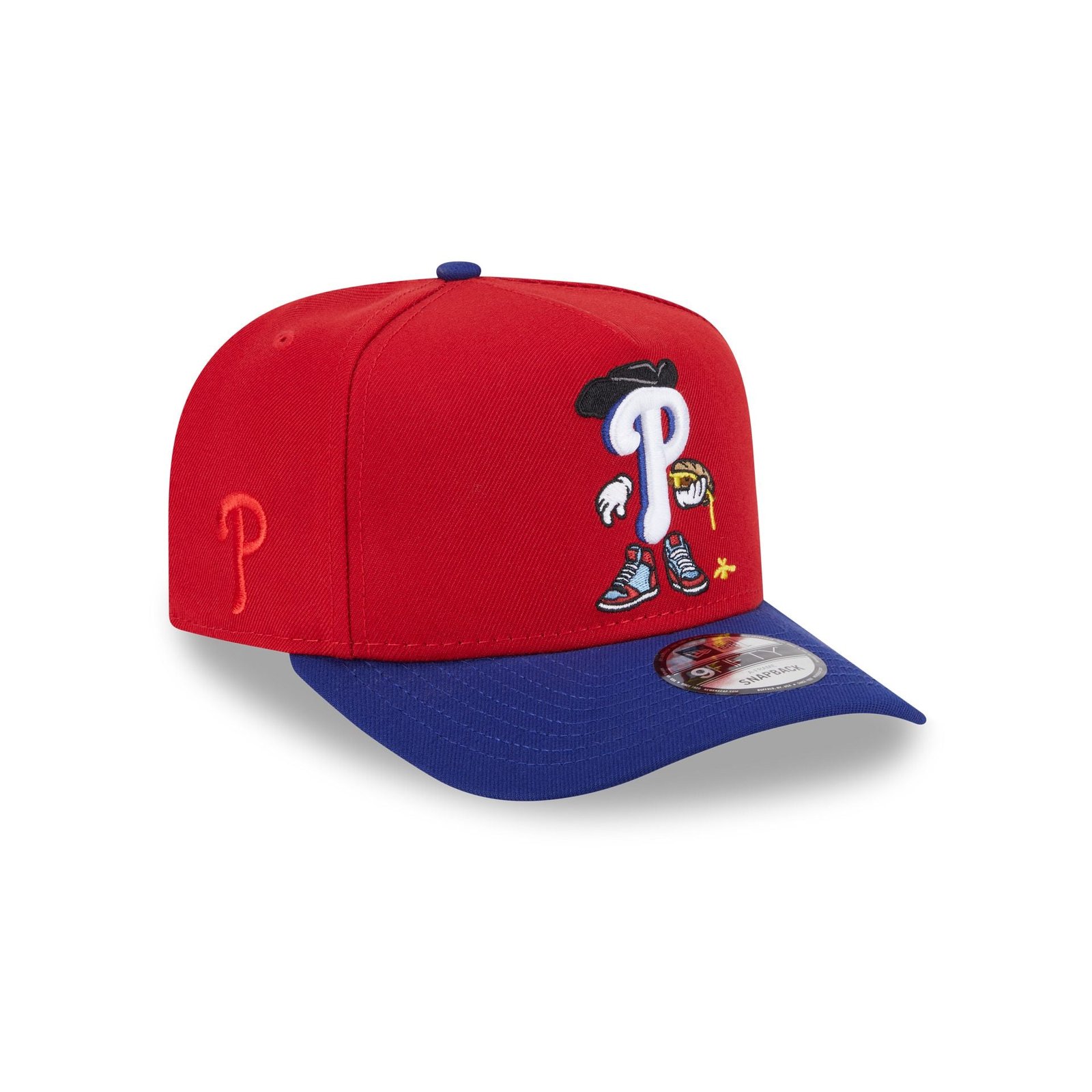 60750508_9FIFTYAF_950AFCARTOON28502_PHIPHI_OTC_3QR.jpg Philadelphia Phillies Cartoon 9FIFTY A-Frame Snapback Hat - Image 1